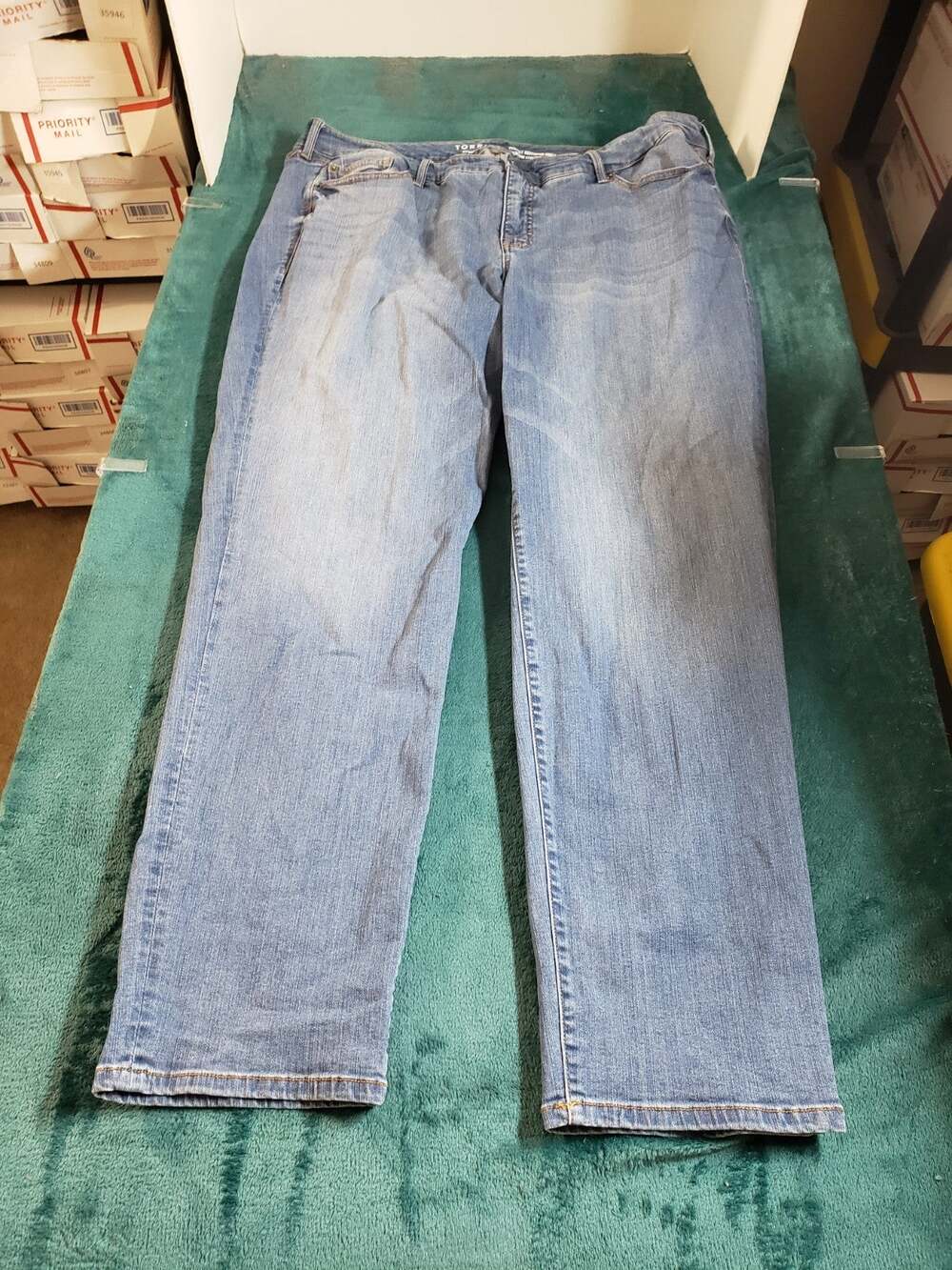 Torrid Jeans Size 22 Extra Tall Womens Blue Pants Mid Rise Boyfriend Ankle